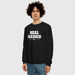 Свитшот хлопковый мужской Real Madrid Football Club Классика, цвет: черный — фото 2