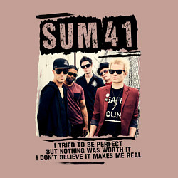 Свитшот хлопковый мужской SUM 41 PIECES, цвет: пыльно-розовый — фото 2