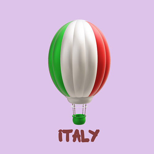 Мужской свитшот 3d aerostat Italy flag / Лаванда – фото 3