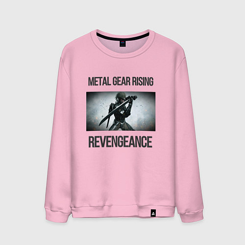 Мужской свитшот Metal Gear Rising: Revengeance - Raiden / Светло-розовый – фото 1