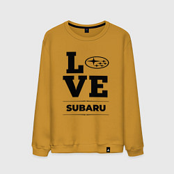 Свитшот хлопковый мужской Subaru Love Classic, цвет: горчичный