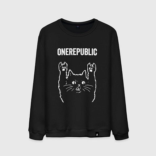 Мужской свитшот OneRepublic Рок кот One Republic / Черный – фото 1