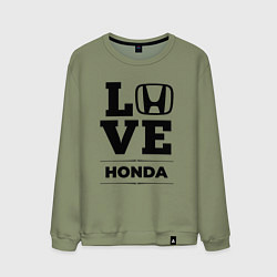 Свитшот хлопковый мужской Honda Love Classic, цвет: авокадо