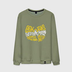 Свитшот хлопковый мужской CREAM Wu-Tang, цвет: авокадо