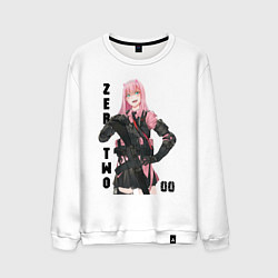 Свитшот хлопковый мужской Zero Two - Girls Frontline Darling in the Franxx, цвет: белый