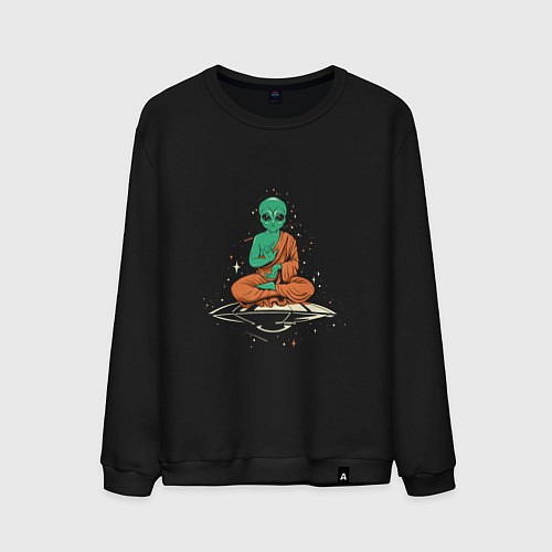 Мужской свитшот Space - Yoga / Черный – фото 1