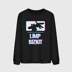 Свитшот хлопковый мужской Limp Bizkit Glitch Rock, цвет: черный