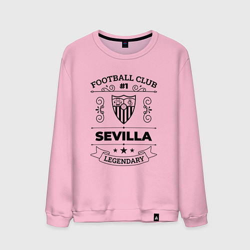 Мужской свитшот Sevilla: Football Club Number 1 Legendary / Светло-розовый – фото 1