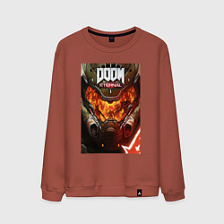 Свитшот хлопковый мужской Doom eternal - poster, цвет: кирпичный