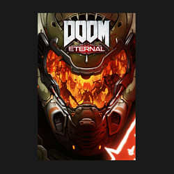 Свитшот хлопковый мужской Doom eternal - poster, цвет: черный — фото 2