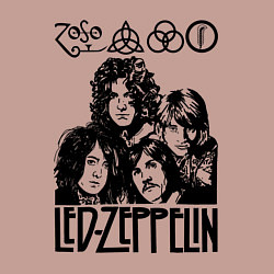 Свитшот хлопковый мужской Led Zeppelin Black, цвет: пыльно-розовый — фото 2