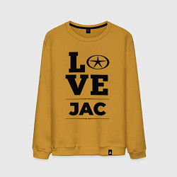 Свитшот хлопковый мужской JAC Love Classic, цвет: горчичный