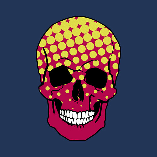 Мужской свитшот Pop-art skull / Тёмно-синий – фото 3