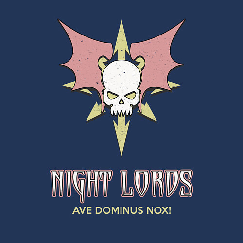 Мужской свитшот Повелители ночи хаос винтаж лого / Тёмно-синий – фото 3