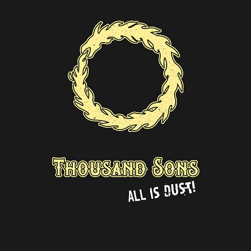 Мужской свитшот Тысяча сынов хаос винтаж лого / Черный – фото 3