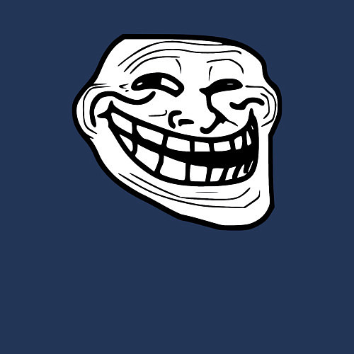 Мужской свитшот Тролльфейс улыбается мем / Тёмно-синий – фото 3