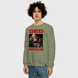 Свитшот хлопковый мужской DED SPACE, цвет: авокадо — фото 2