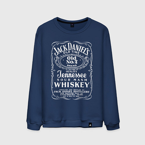 Мужской свитшот Джек Дэниелс легендарный виски / Тёмно-синий – фото 1