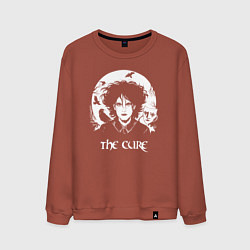 Свитшот хлопковый мужской The Cure арт Роберт Смит, цвет: кирпичный