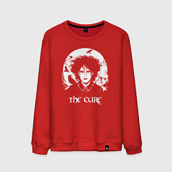 Свитшот хлопковый мужской The Cure арт Роберт Смит, цвет: красный