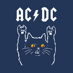 Свитшот хлопковый мужской AC DC rock cat, цвет: тёмно-синий — фото 2