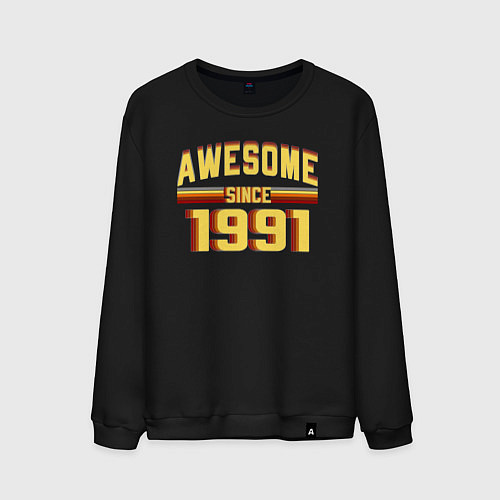 Мужской свитшот Awesome Since 1991 / Черный – фото 1