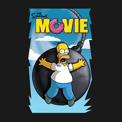 Свитшот хлопковый мужской The Simpsons movie - Гомер и бомба, цвет: черный — фото 2