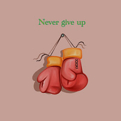 Свитшот хлопковый мужской Never give up никогда не сдавайся, цвет: пыльно-розовый — фото 2