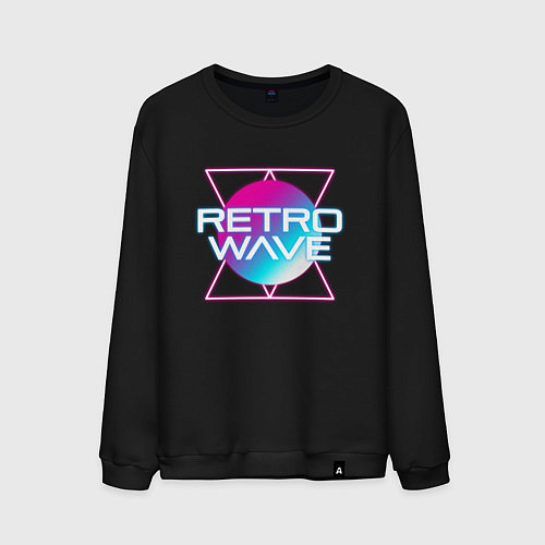 Мужской свитшот Retrowave Neon / Черный – фото 1