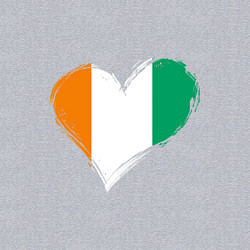 Свитшот хлопковый мужской Сердце - Ирландия, цвет: меланж — фото 2