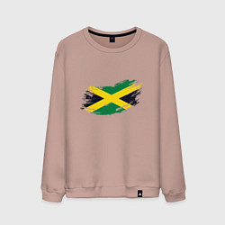 Свитшот хлопковый мужской Jamaica Flag, цвет: пыльно-розовый