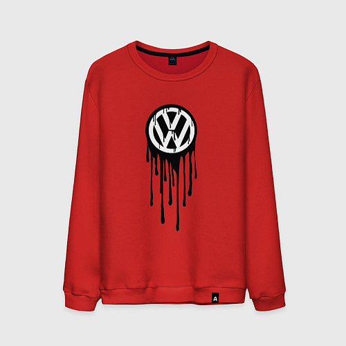 Мужской свитшот Volkswagen - art logo / Красный – фото 1