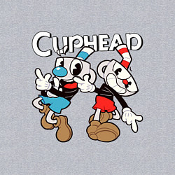 Свитшот хлопковый мужской Cuphead - Mugman, цвет: меланж — фото 2