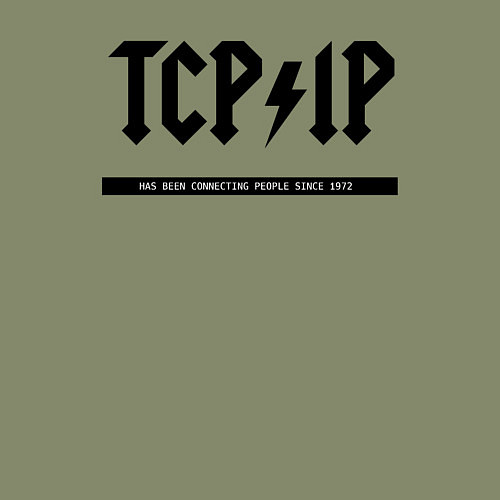 Мужской свитшот TCPIP Connecting people since 1972 / Авокадо – фото 3