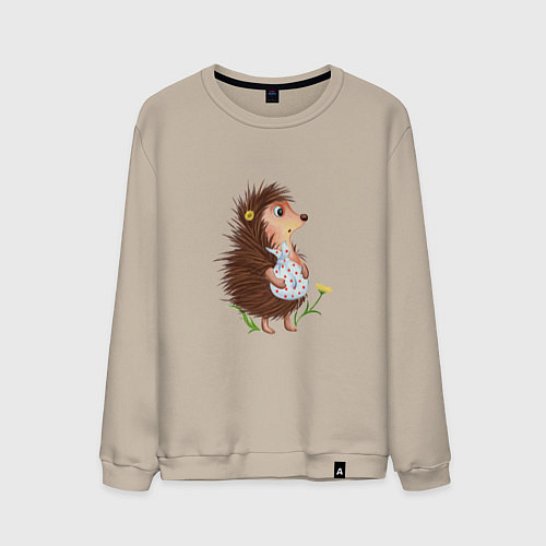 Мужской свитшот Ёжик с узелком / Миндальный – фото 1