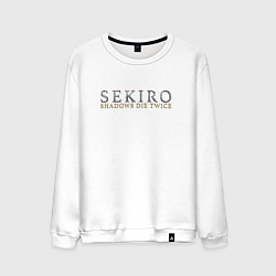 Свитшот хлопковый мужской Секиро лого, цвет: белый