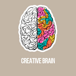 Свитшот хлопковый мужской Creative Brain, цвет: миндальный — фото 2