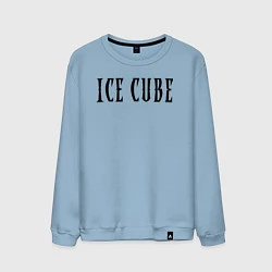Свитшот хлопковый мужской Ice Cube - logo, цвет: мягкое небо