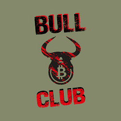 Свитшот хлопковый мужской Bull Bitcoin Club, цвет: авокадо — фото 2