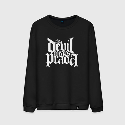 Мужской свитшот The Devil wears prada logo art / Черный – фото 1