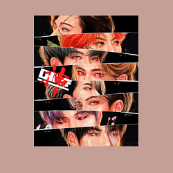 Свитшот хлопковый мужской Stray Kids eyes, цвет: пыльно-розовый — фото 2