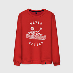 Свитшот хлопковый мужской Never better art, цвет: красный