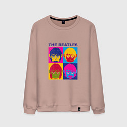 Свитшот хлопковый мужской The Beatles Monkeys, цвет: пыльно-розовый