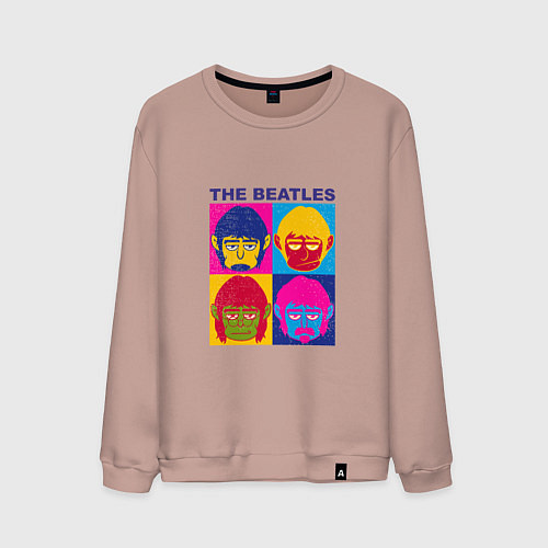 Мужской свитшот The Beatles Monkeys / Пыльно-розовый – фото 1