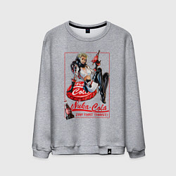 Свитшот хлопковый мужской Nuka - cola girl, цвет: меланж