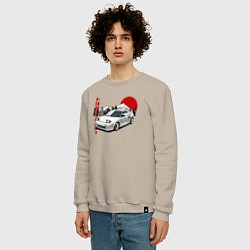 Свитшот хлопковый мужской Toyota Mr2 w10, цвет: миндальный — фото 2