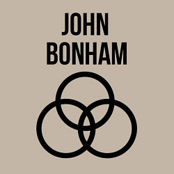 Свитшот хлопковый мужской John Bonham - Led Zeppelin - legend, цвет: миндальный — фото 2