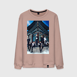 Свитшот хлопковый мужской Stray Kids Thunderous, цвет: пыльно-розовый