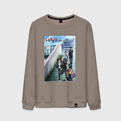 Свитшот хлопковый мужской Tomodachi game friends, цвет: утренний латте