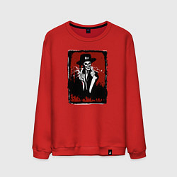 Свитшот хлопковый мужской Абстрактный панк, цвет: красный